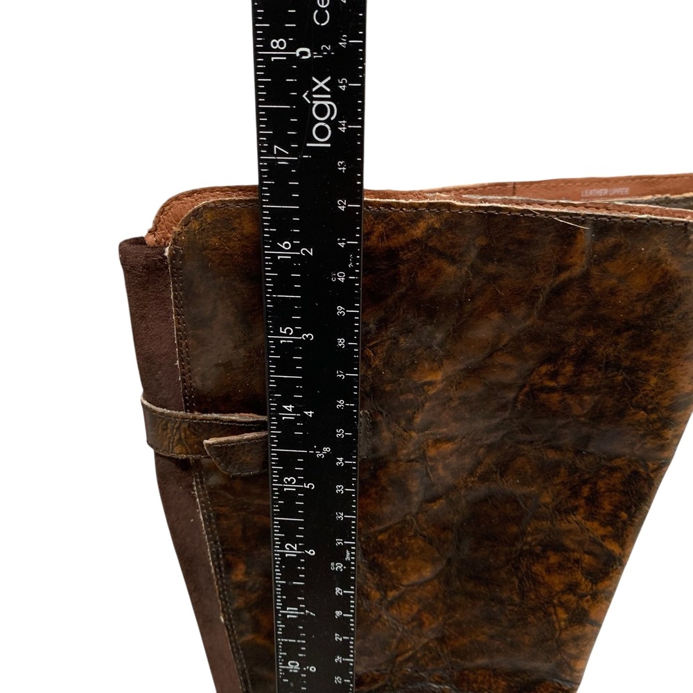 Born‎ Gibb Tall Riding Boots Brown Distressed Leather Womens 7.5 F56716 - Picture 11 of 11